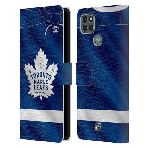 NHL Toronto Maple Leafs Jersey Leather Book Wallet Case Cover For Motorola Moto G9 Power