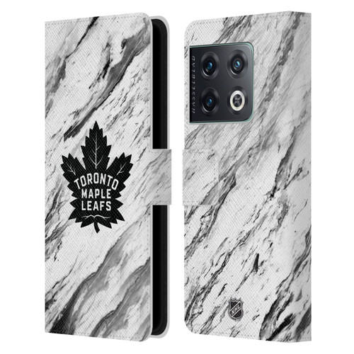 NHL Toronto Maple Leafs Marble Leather Book Wallet Case Cover For OnePlus 10 Pro