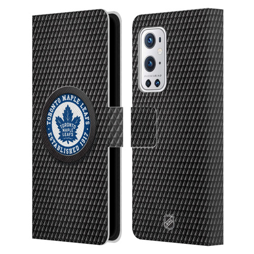 NHL Toronto Maple Leafs Puck Texture Leather Book Wallet Case Cover For OnePlus 9 Pro