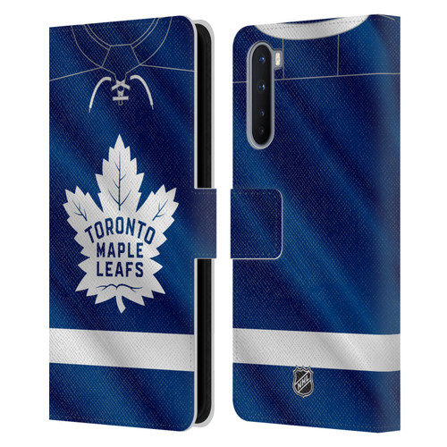 NHL Toronto Maple Leafs Jersey Leather Book Wallet Case Cover For OnePlus Nord 5G