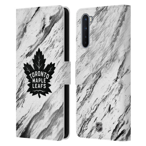 NHL Toronto Maple Leafs Marble Leather Book Wallet Case Cover For OnePlus Nord 5G