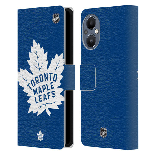 NHL Toronto Maple Leafs Oversized Leather Book Wallet Case Cover For OnePlus Nord N20 5G