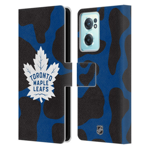 NHL Toronto Maple Leafs Cow Pattern Leather Book Wallet Case Cover For OnePlus Nord CE 2 5G