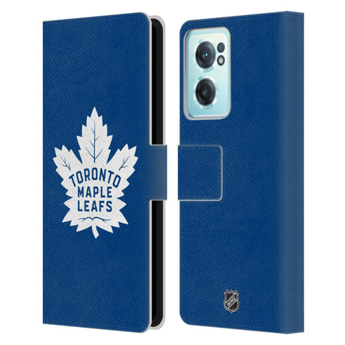 NHL Toronto Maple Leafs Plain Leather Book Wallet Case Cover For OnePlus Nord CE 2 5G