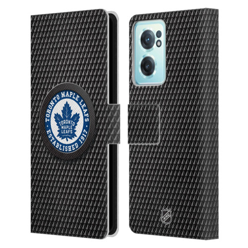 NHL Toronto Maple Leafs Puck Texture Leather Book Wallet Case Cover For OnePlus Nord CE 2 5G