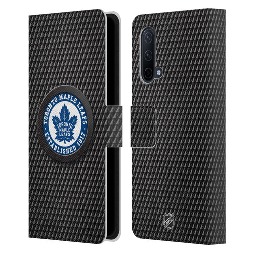 NHL Toronto Maple Leafs Puck Texture Leather Book Wallet Case Cover For OnePlus Nord CE 5G