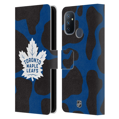 NHL Toronto Maple Leafs Cow Pattern Leather Book Wallet Case Cover For OnePlus Nord N100