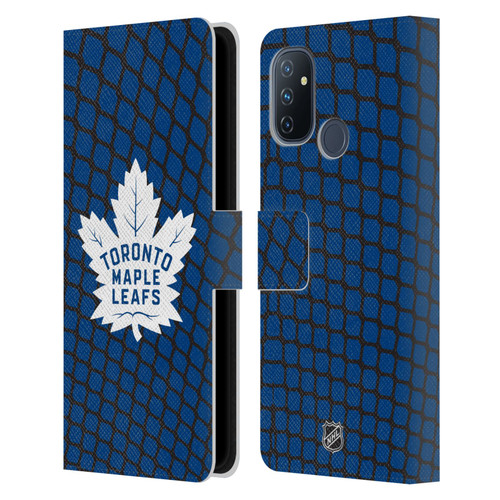 NHL Toronto Maple Leafs Net Pattern Leather Book Wallet Case Cover For OnePlus Nord N100