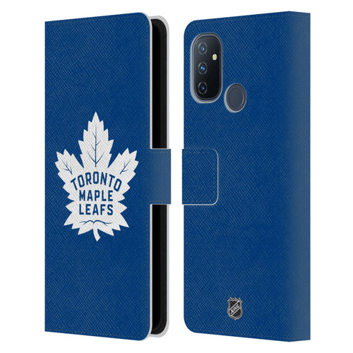 NHL Toronto Maple Leafs Plain Leather Book Wallet Case Cover For OnePlus Nord N100