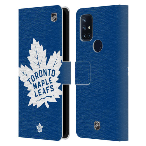 NHL Toronto Maple Leafs Oversized Leather Book Wallet Case Cover For OnePlus Nord N10 5G