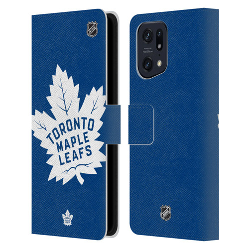 NHL Toronto Maple Leafs Oversized Leather Book Wallet Case Cover For OPPO Find X5