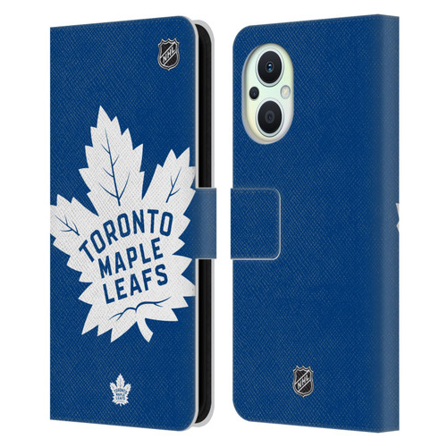 NHL Toronto Maple Leafs Oversized Leather Book Wallet Case Cover For OPPO Reno8 Lite