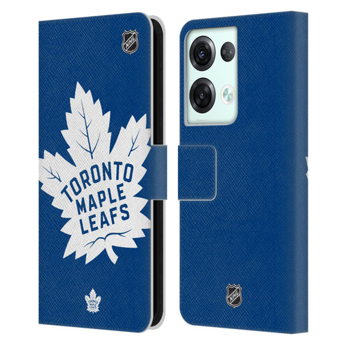 NHL Toronto Maple Leafs Oversized Leather Book Wallet Case Cover For OPPO Reno8 Pro
