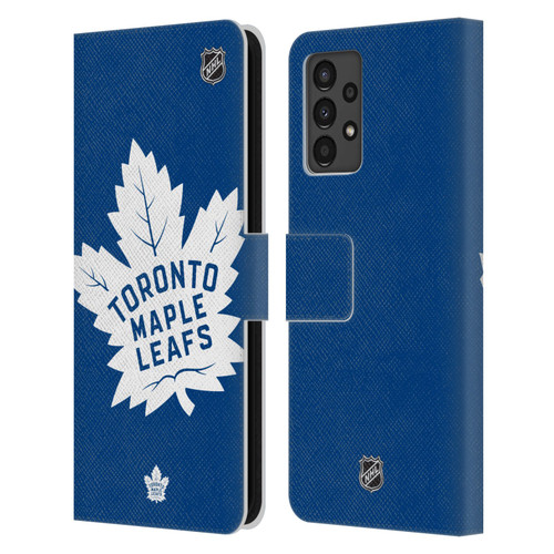 NHL Toronto Maple Leafs Oversized Leather Book Wallet Case Cover For Samsung Galaxy A13 (2022)