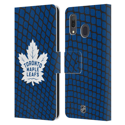 NHL Toronto Maple Leafs Net Pattern Leather Book Wallet Case Cover For Samsung Galaxy A33 5G (2022)