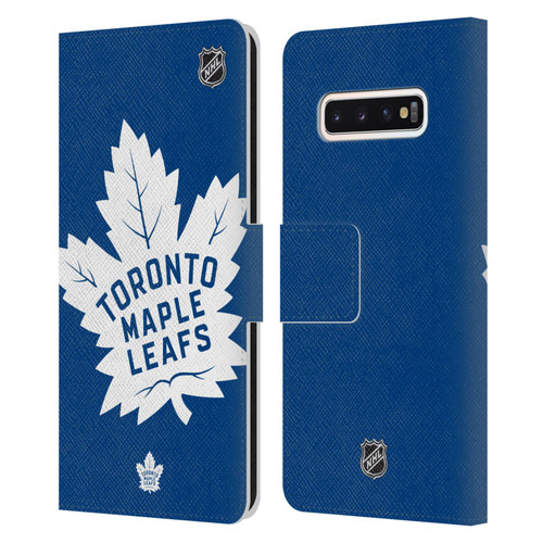 NHL Toronto Maple Leafs Oversized Leather Book Wallet Case Cover For Samsung Galaxy S10