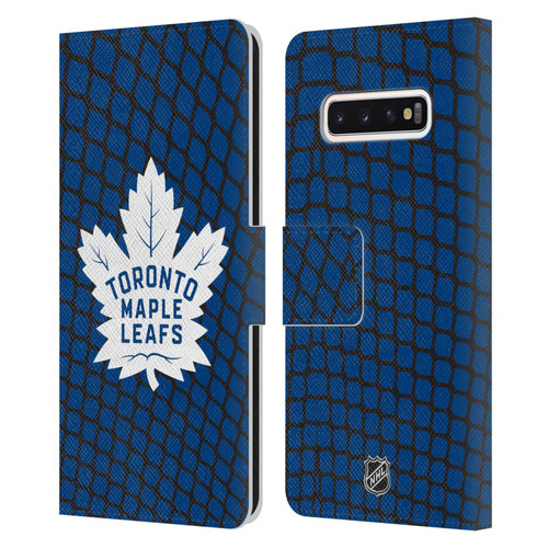 NHL Toronto Maple Leafs Net Pattern Leather Book Wallet Case Cover For Samsung Galaxy S10