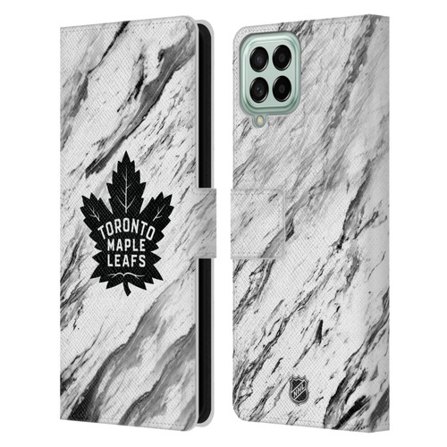 NHL Toronto Maple Leafs Marble Leather Book Wallet Case Cover For Samsung Galaxy M53 (2022)