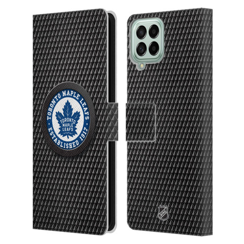 NHL Toronto Maple Leafs Puck Texture Leather Book Wallet Case Cover For Samsung Galaxy M53 (2022)