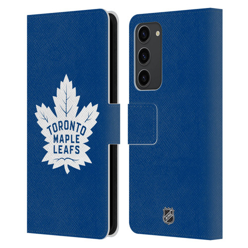 NHL Toronto Maple Leafs Plain Leather Book Wallet Case Cover For Samsung Galaxy S23+ 5G