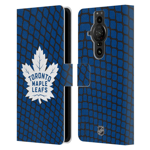 NHL Toronto Maple Leafs Net Pattern Leather Book Wallet Case Cover For Sony Xperia Pro-I