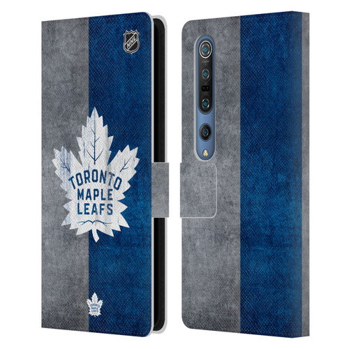 NHL Toronto Maple Leafs Half Distressed Leather Book Wallet Case Cover For Xiaomi Mi 10 5G / Mi 10 Pro 5G