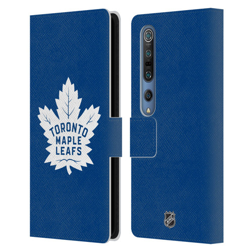 NHL Toronto Maple Leafs Plain Leather Book Wallet Case Cover For Xiaomi Mi 10 5G / Mi 10 Pro 5G