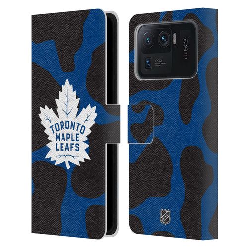 NHL Toronto Maple Leafs Cow Pattern Leather Book Wallet Case Cover For Xiaomi Mi 11 Ultra
