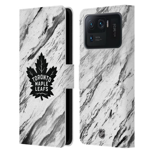 NHL Toronto Maple Leafs Marble Leather Book Wallet Case Cover For Xiaomi Mi 11 Ultra