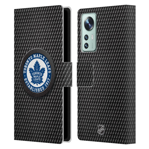 NHL Toronto Maple Leafs Puck Texture Leather Book Wallet Case Cover For Xiaomi 12