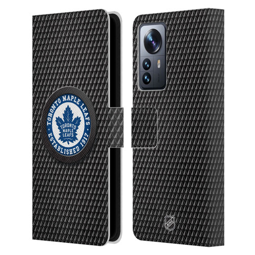 NHL Toronto Maple Leafs Puck Texture Leather Book Wallet Case Cover For Xiaomi 12 Pro