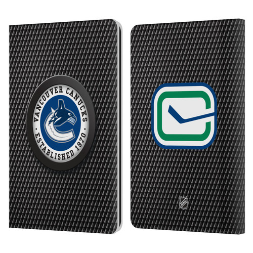 NHL Vancouver Canucks Puck Texture Leather Book Wallet Case Cover For Amazon Kindle Paperwhite 1 / 2 / 3