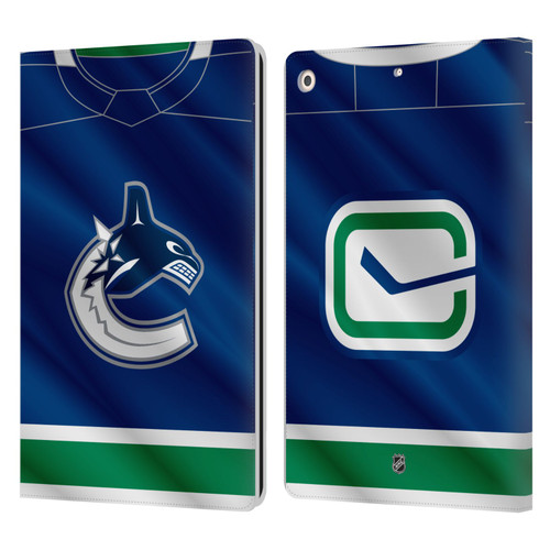 NHL Vancouver Canucks Jersey Leather Book Wallet Case Cover For Apple iPad 10.2 2019/2020/2021