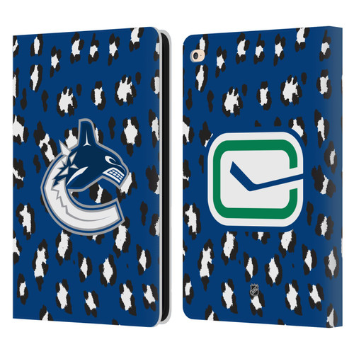 NHL Vancouver Canucks Leopard Patten Leather Book Wallet Case Cover For Apple iPad Air 2 (2014)