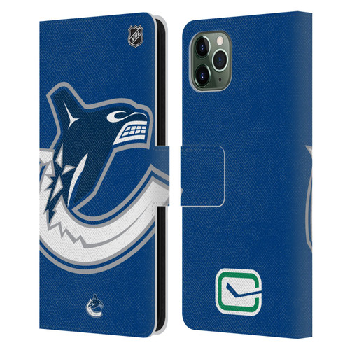 NHL Vancouver Canucks Oversized Leather Book Wallet Case Cover For Apple iPhone 11 Pro Max