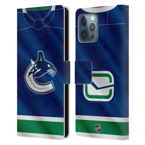 NHL Vancouver Canucks Jersey Leather Book Wallet Case Cover For Apple iPhone 12 Pro Max