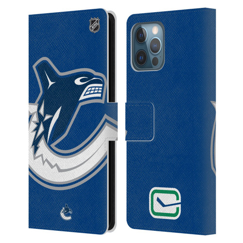 NHL Vancouver Canucks Oversized Leather Book Wallet Case Cover For Apple iPhone 12 Pro Max