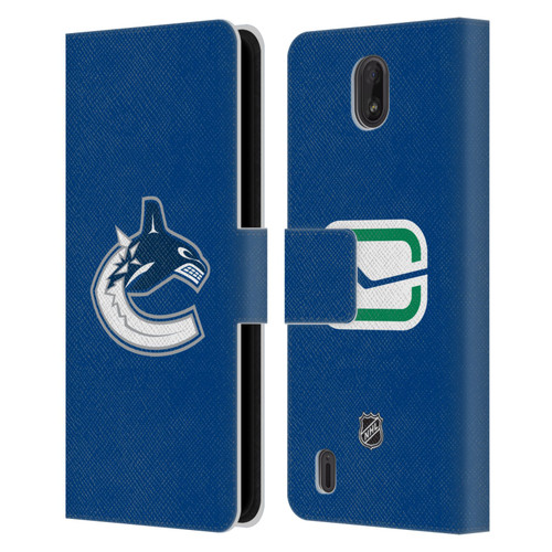 NHL Vancouver Canucks Plain Leather Book Wallet Case Cover For Nokia C01 Plus/C1 2nd Edition