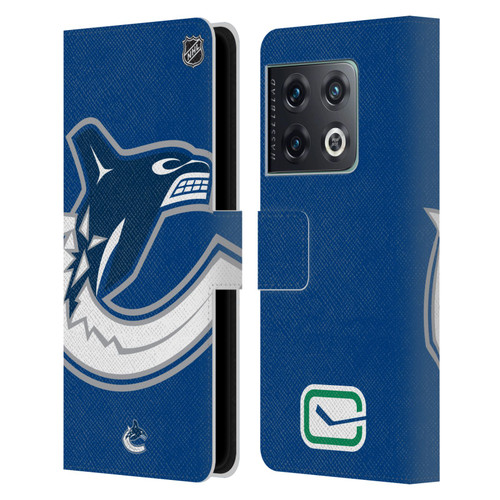 NHL Vancouver Canucks Oversized Leather Book Wallet Case Cover For OnePlus 10 Pro