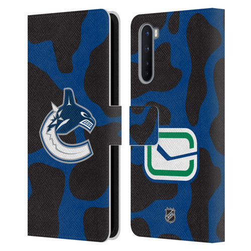 NHL Vancouver Canucks Cow Pattern Leather Book Wallet Case Cover For OnePlus Nord 5G
