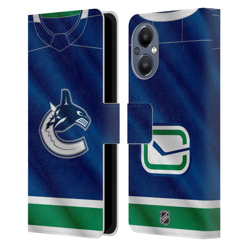 NHL Vancouver Canucks Jersey Leather Book Wallet Case Cover For OnePlus Nord N20 5G