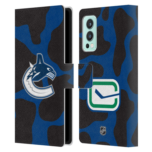 NHL Vancouver Canucks Cow Pattern Leather Book Wallet Case Cover For OnePlus Nord 2 5G