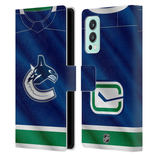 NHL Vancouver Canucks Jersey Leather Book Wallet Case Cover For OnePlus Nord 2 5G