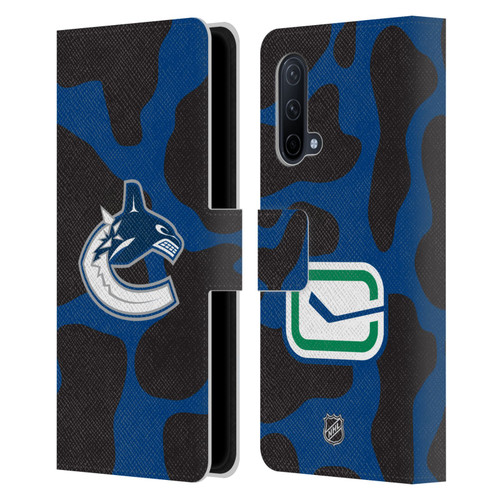 NHL Vancouver Canucks Cow Pattern Leather Book Wallet Case Cover For OnePlus Nord CE 5G