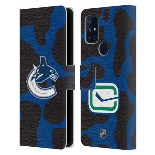 NHL Vancouver Canucks Cow Pattern Leather Book Wallet Case Cover For OnePlus Nord N10 5G