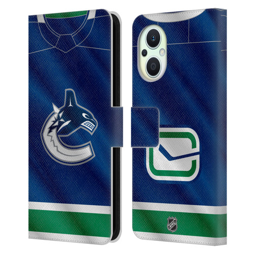 NHL Vancouver Canucks Jersey Leather Book Wallet Case Cover For OPPO Reno8 Lite