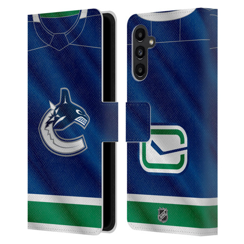NHL Vancouver Canucks Jersey Leather Book Wallet Case Cover For Samsung Galaxy A13 5G (2021)