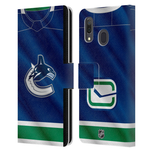 NHL Vancouver Canucks Jersey Leather Book Wallet Case Cover For Samsung Galaxy A33 5G (2022)