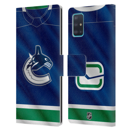 NHL Vancouver Canucks Jersey Leather Book Wallet Case Cover For Samsung Galaxy A51 (2019)