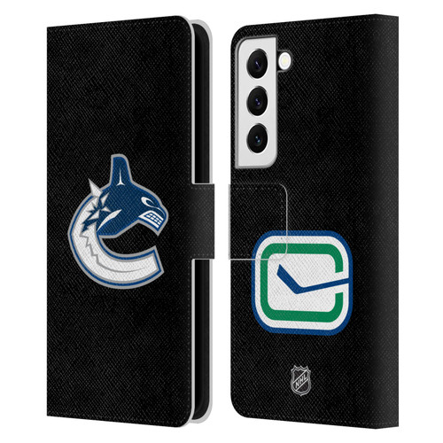 NHL Vancouver Canucks Plain Leather Book Wallet Case Cover For Samsung Galaxy S22 5G